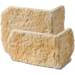 Ro'Ma Nature Chaînes d'angle pierre de parement extérieur Province ton doré (lot de 1 mètre linéaire) -