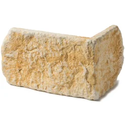 Ro'Ma Nature Chaînes d'angle pierre de parement extérieur Province ton doré (lot de 1 mètre linéaire) -