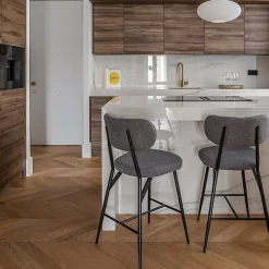 Dileci ÉCHANTILLON - Parquet massif chêne français, Point de Hongrie , Chevron taille 600x120x15 mm, Teinte bois naturel -