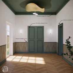 Échantillon de moulure torsade brut décorative - L20 x 2,6 cm - Bois de hêtre massif - Style Parisien - A peindre-Decoparisienne Discount