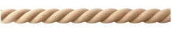 Decoparisienne Échantillon de moulure torsade brut décorative - L20 x 1,9 cm - Bois de hêtre massif - Style Parisien - A peindre