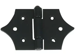 Charnière décorative noire acier époxy noir 130 mm-Afbat Best