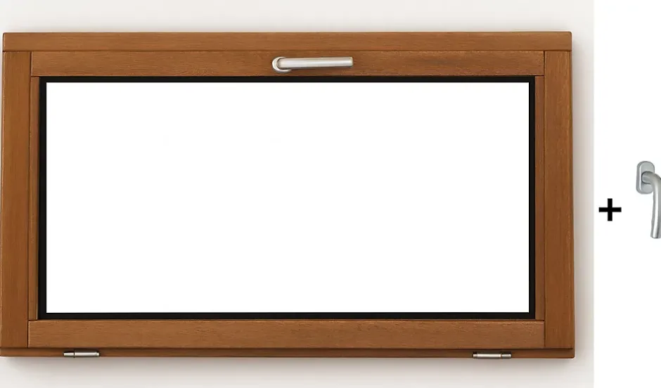 Chassis Abattant En Bois H60 X L120 Côte Tableau, Poignee (ref 010220f9)-Gd Menuiseries New