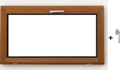 Chassis Abattant En Bois H45 X L100 Côte Tableau, Poignee (ref 010220f9)-Gd Menuiseries Discount