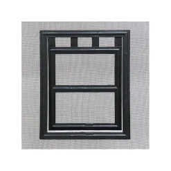 Volet-Moustiquaire Chatière de moustiquaire de Porte ou Baie Vitrée H25 cm x L20 cm Noir