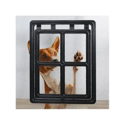 Volet-Moustiquaire Chatière pour moustiquaire de Porte ou Baie Vitrée avec verrouillage par loquet