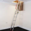 Échelle de grenier coulissante aluminium 2 sections avec main courante, Charge max. 150 kg, EN14975, BPS Depot-BPS Access Solutions