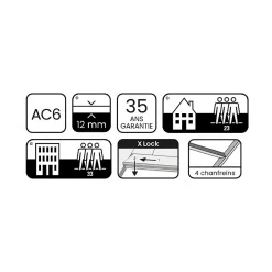 CHENE ARONIA - Parquet stratifié BATON ROMPU 12 mm-Aelle Carrelage Best