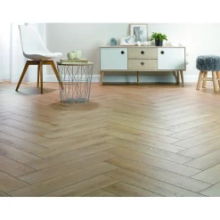 CHENE PRALIN - Parquet stratifié BATON ROMPU 12 mm-Aelle Carrelage Best