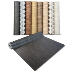 Chêne Vintage Dunkel Aspect Bois carrelage Revêtement de Sol, 100 x 250 cm-Floordirekt Best