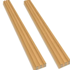 Chopin - Lot de 6 Panneaux Acoustiques Décoratifs 235x18 cm pour Intérieur et Extérieur en WPC Oak-Frankystar