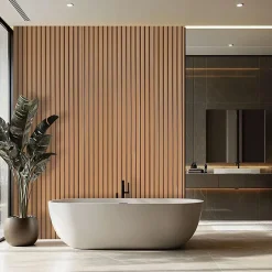 Chopin - Lot de 6 Panneaux Acoustiques Décoratifs 235x18 cm pour Intérieur et Extérieur en WPC Oak-Frankystar