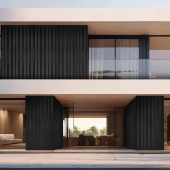 Chopin - Lot de 6 Panneaux Acoustiques Décoratifs 235x18 cm pour Intérieur et Extérieur en WPC Noir-Frankystar New