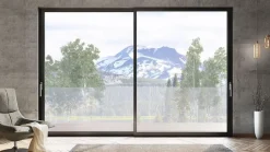 3 in 1 Châssis coulissant en aluminium à soulèvement 3 ventaux SMARTIA S560 (L.:3200mm x H.:2200mm) Gris argent