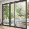 Châssis coulissant en aluminium à soulèvement 4 ventaux SMARTIA S560 (L.:4450mm x H.:2200mm) Noir RAL 9005-3 in 1 Online