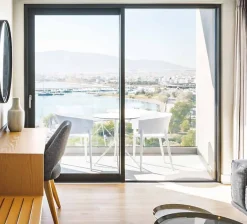 Châssis coulissant en aluminium 2 ventaux DMBG Pro (L.:2400mm x H.:2150mm) Blanc RAL 9016-3 in 1 New