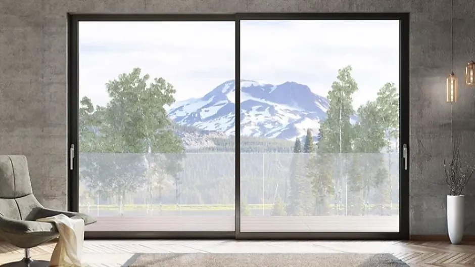 Châssis coulissant en aluminium à soulèvement 3 ventaux SMARTIA S560 (L.:3200mm x H.:2200mm) Gris antracite RAL 7016-3 in 1 Outlet