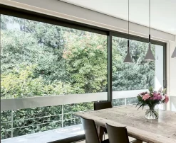 3 in 1 Châssis coulissant en aluminium 4 ventaux ETEM E50 (L.:3480mm x H.:2600) Gris antracite RAL 7016