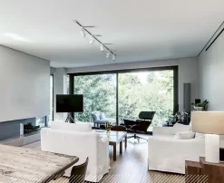 3 in 1 Châssis coulissant en aluminium 4 ventaux ETEM E50 (L.:3480mm x H.:2600) Gris antracite RAL 7016