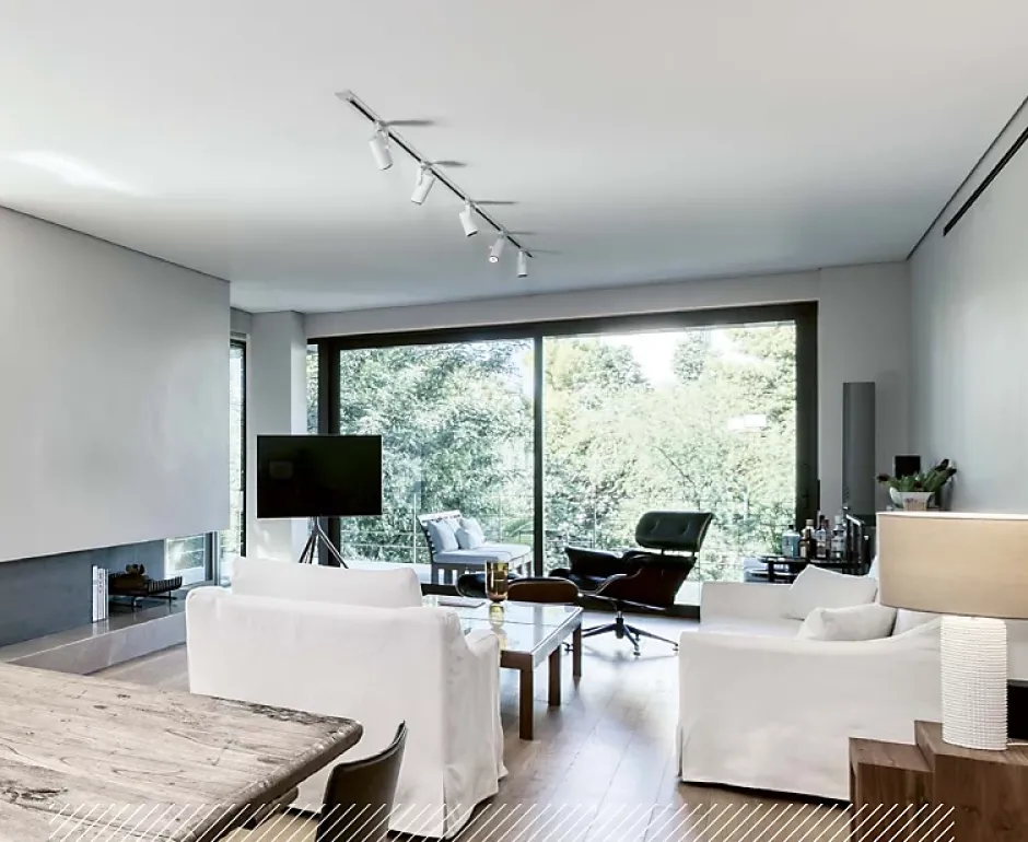 3 in 1 Châssis coulissant en aluminium 4 ventaux ETEM E50 (L.:3480mm x H.:2600) Gris antracite RAL 7016