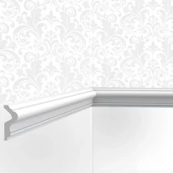 Cimaises Et Plus Cimaise , Moulure M01 - 4x1,5x200cm (h x p x L) - moulure décorative polyuréthane