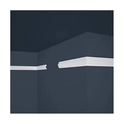 Decoon Cimaise décorative - Modèle arrondi - Polystyrène - 200x1,8x3,8 cm