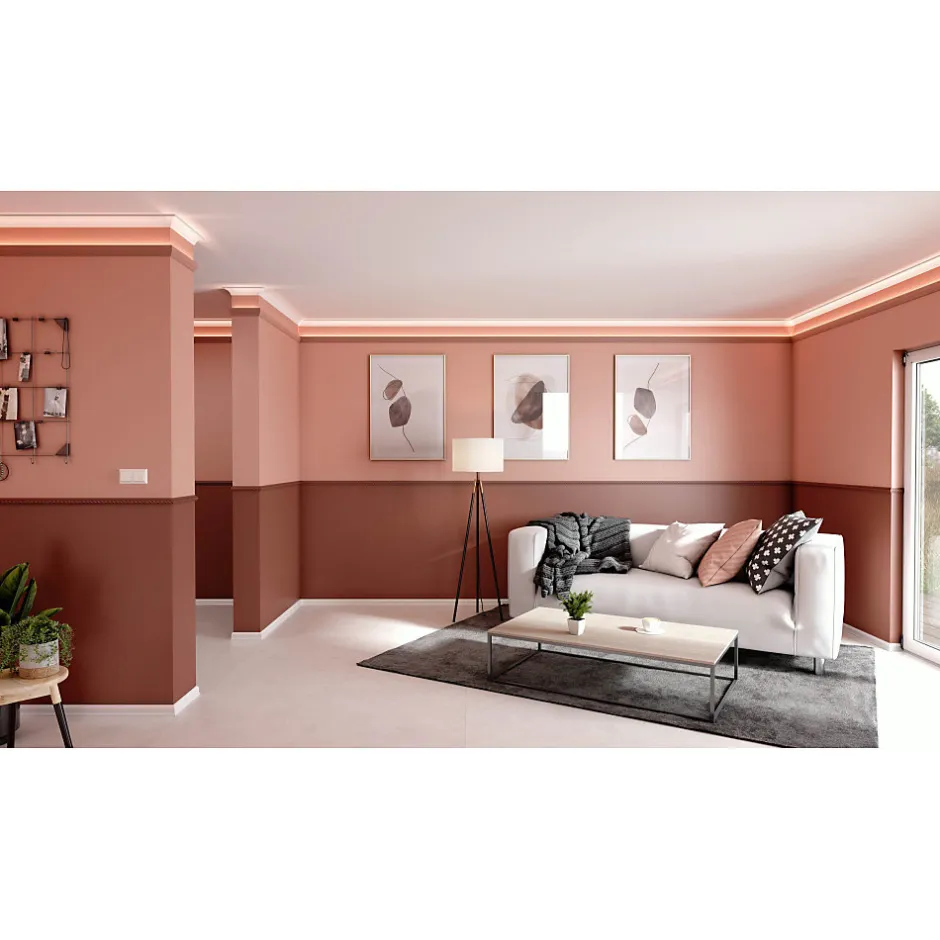 Decoflair CL13 Profilé pour éclairage Polystyrène HD 55 x 18 x 2000 - 1 pièce