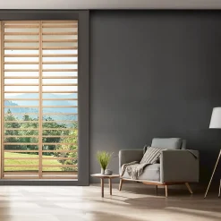 Foge Claustra persienne réglable Jersey coloris chêne de Saragosse 250X60X1.2 cm