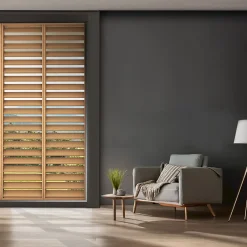 Foge Claustra persienne réglable Jersey coloris chêne de Saragosse 250X60X1.2 cm