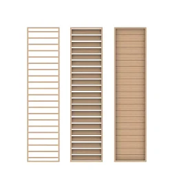 Foge Claustra persienne réglable Jersey coloris chêne de Saragosse 250X60X1.2 cm