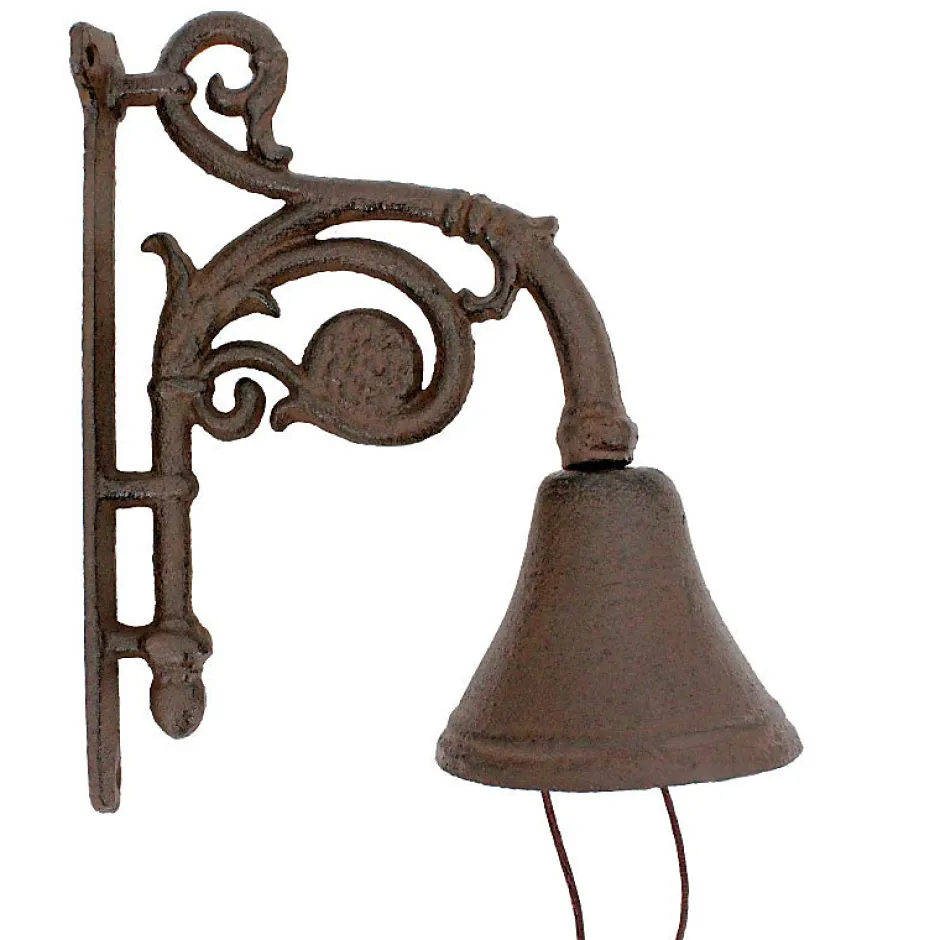 La Grande Prairie Cloche carillon en fonte 18x11x23cm