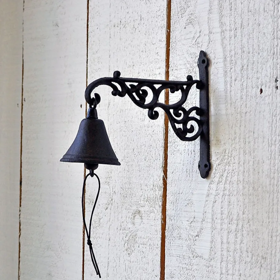 La Grande Prairie Cloche carillon fonte Arabesques 21x24x10cm