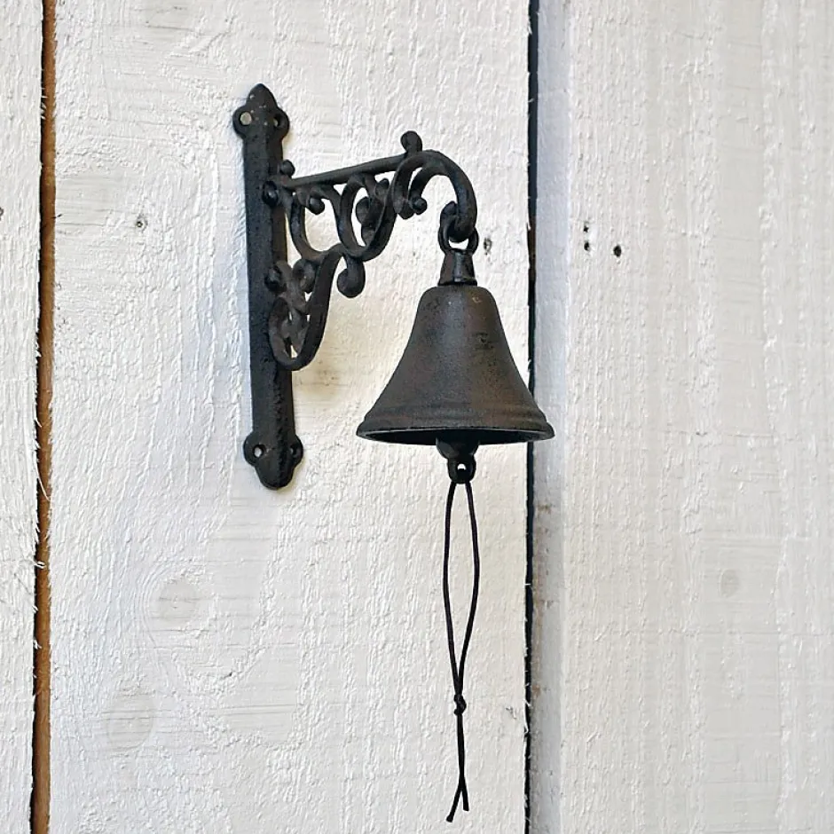 La Grande Prairie Cloche carillon fonte Arabesques 21x24x10cm