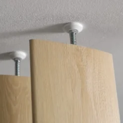 Geom Cloison amovible à lames orientables Ella aspect bois naturel h.252 x l.18 cm