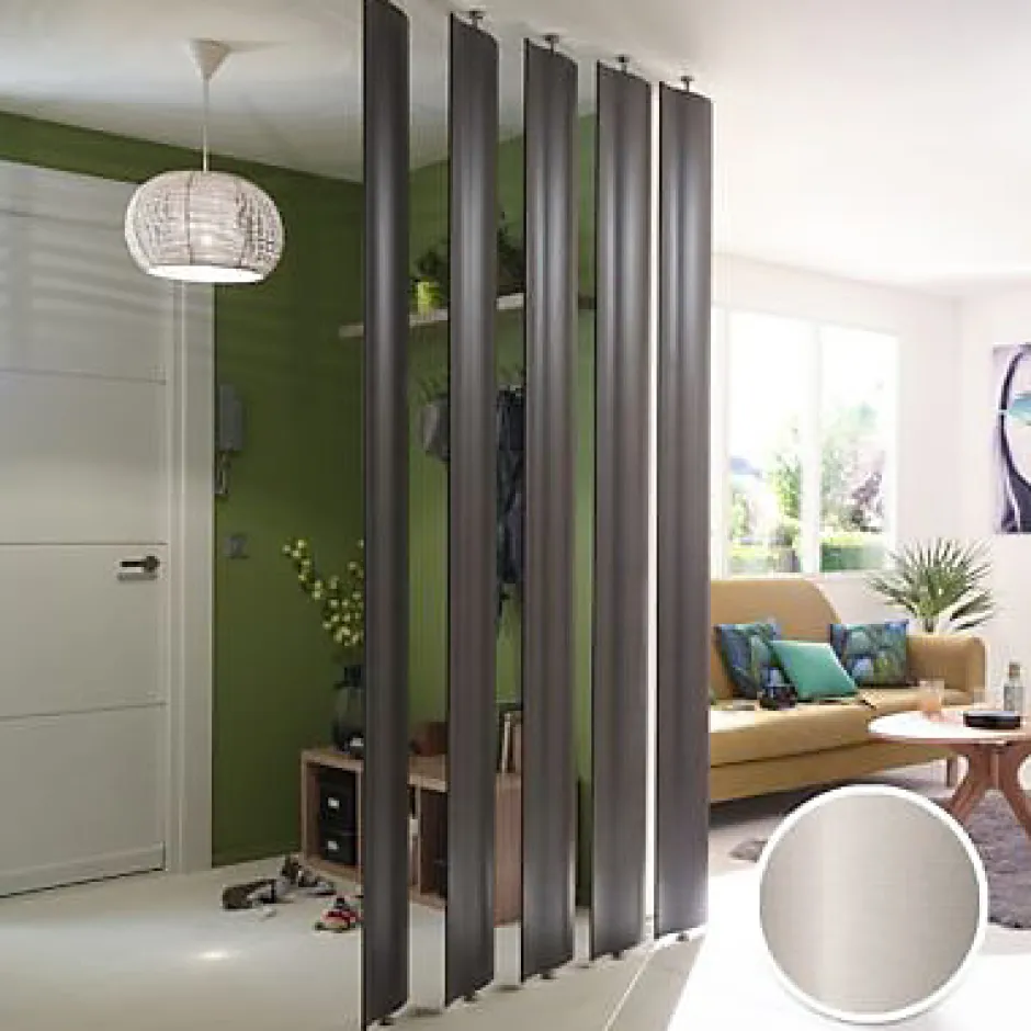 Cloison amovible à lames orientables Yotta beige H.252 x l.24 cm-Geom Clearance