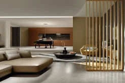 Ad Lyon Cloison Amovible en Chêne Clair - Claustra Ajouré 11 Lames pour Séparation de Pièce (H 260 x L 120 x P 7 cm) - PAR GROUPE