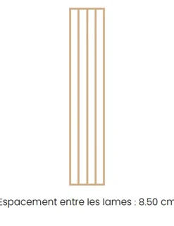 Ad Lyon Groupe Cloison bois claustra chene - Lames droites - H254cm x L50cm x P7cm