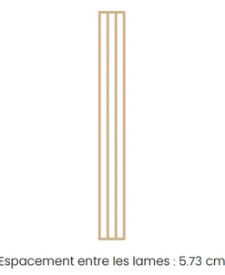 Cloison bois claustra chene - Lames droites - H254cm x L30cm x P7cm-Ad Lyon Groupe Discount