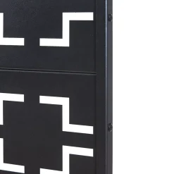 Casa.Pro Cloison de séparation Aaskis acier 200 x 100 x 50 cm noir