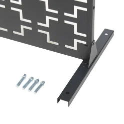 Casa.Pro Cloison de séparation Aaskis acier 200 x 100 x 50 cm noir