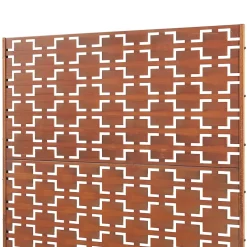 Casa.Pro Cloison de séparation Basciano pour extérieur et intérieur acier galvanisé 180 x 120 x 40 cm rouille