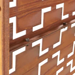 Casa.Pro Cloison de séparation Basciano pour extérieur et intérieur acier galvanisé 180 x 120 x 40 cm rouille