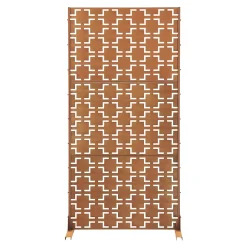 Casa.Pro Cloison de séparation Basciano pour extérieur et intérieur acier galvanisé 180 x 90 x 40 cm rouille