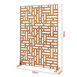 Casa.Pro Cloison de séparation Bernalda pour extérieur et intérieur acier galvanisé 180 x 120 x 40 cm noir