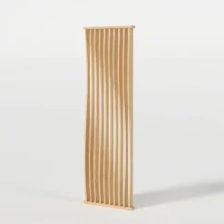 Wood&Sens Cloison de séparation claustra ondulé vague chêne, H.2,54 m x l.80 cm, P.9 cm