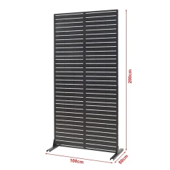 Casa.Pro Cloison de séparation Trolu acier 200 x 100 x 50 cm noir