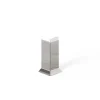 Ilcom Coin extérieur pour plinthe FL Argent poli - 30mm x 80 mm x 0,65 ep.