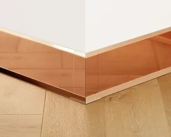 Ilcom Coin extérieur pour plinthe FL Cuivre poli - 30mm x 100 mm x 0,65 ep.