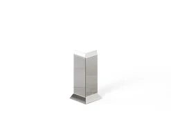 Ilcom Coin extérieur pour plinthe FL Argent satiné - 30mm x 60 mm x 0,65 ep.