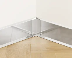 Coin intérieur pour plinthe FLI Argent poli - 30mm x 60 mm x 0,65 ep.-Ilcom Outlet